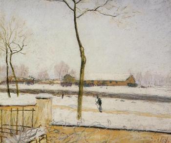 阿爾弗萊德 西斯萊 Snow Scene, Moret Station 阿爾弗萊德 西斯萊 Snow Scene, Moret Station